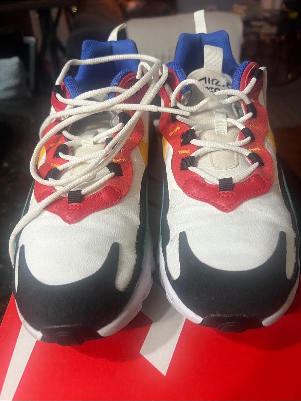 Nike React Kids Colorblock Sneakers - Green, Yellow, Red, Blue, Black, White - Picture 7 of 9